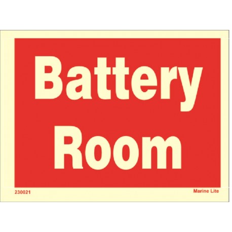 BATTERY ROOM  (15x20cm) Phot.Vin. IMO sign 230021