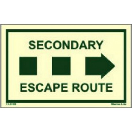Secondary escape route right  (6.4x4.1cm) Phot.Vin. IMO sign 11-0109R