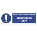 INCINERATION ONLY  (10x30cm) White Vin. IMO sign 195693WV