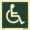 DISABLED SYMBOL RIGHT  (15x15cm) Phot.Vin. IMO sign 114820