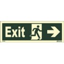 EXIT MAN RUNNING ARROW RIGHT (15x40cm) Phot.Vin. IMO sign 114405 (13) 