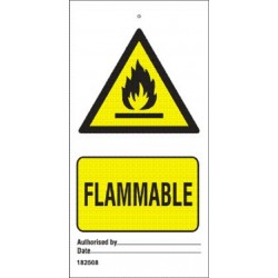 Flammable  (7,5x15cm) Set 10 units IMO sign 182508-SET