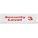 SECURITY LEVEL SET (1, 2, 3)  (1, 2, 3)  (15X30CM) PVC  212703PVC
