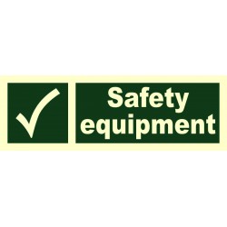 SAFETY EQUIPMENT  (10x30cm) Phot.Vin. IMO sign 104184