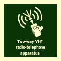 Señal IMO APARATO DE RADIO-TELEFONÍA VHF BIDIRECCIONAL (15x15cm) vinilo fotoluminiscente 104113 / LSS016